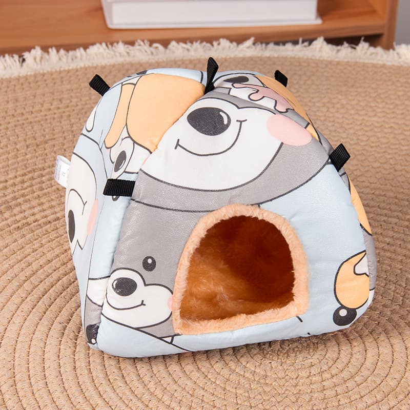 Graffiti Space Soft Shelter for Small Mammals – Hanging & Floor Use, Waterproof Surface, Easy Clean
