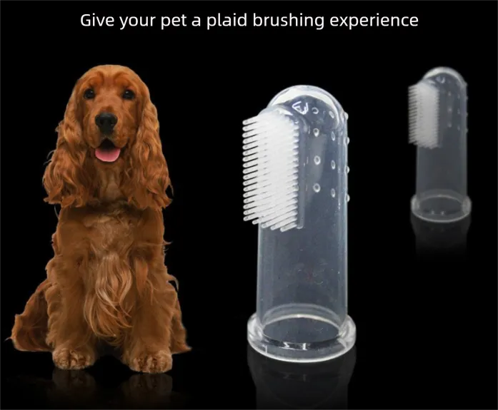 3 PCS Soft Silicone Pet Finger Toothbrush - Gentle Dental Care & Gum Massager for Dogs & Cats - Breath Freshener Cleaning Kit (Blue, Pink, Clear), photo 1 of 5