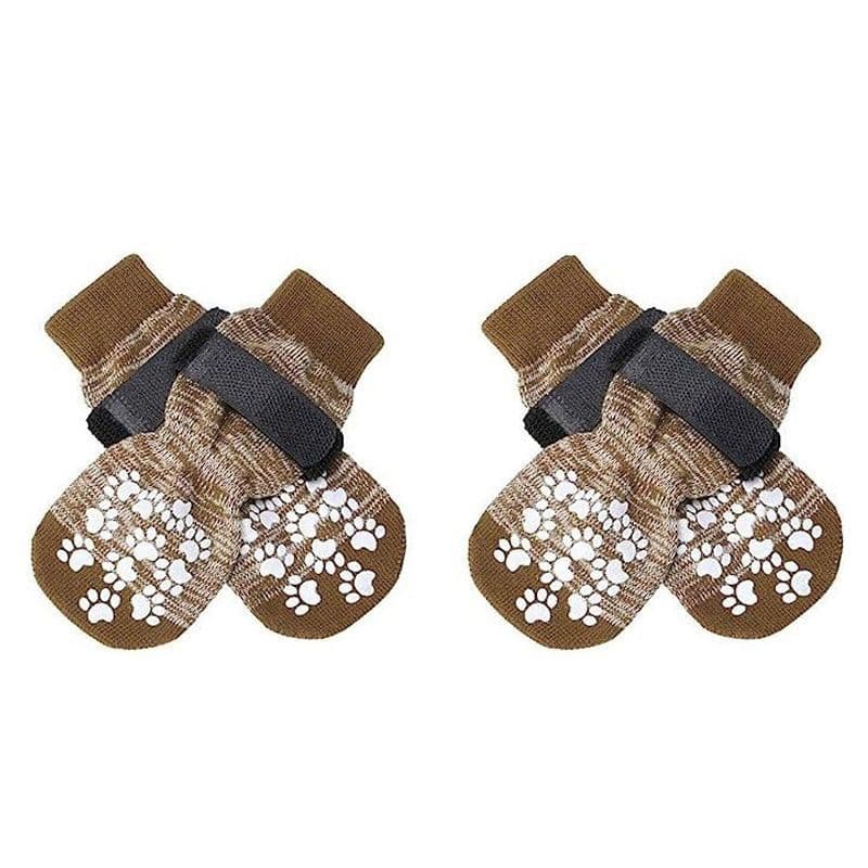 Anti Slip Dog Socks to Prevent Licking Paws, Dog Shoes for Hot Pavement, Dog Booties for Small Medium Large Senior Dogs, Traction Control Boots & Paw Protectors for Hardwood Floors