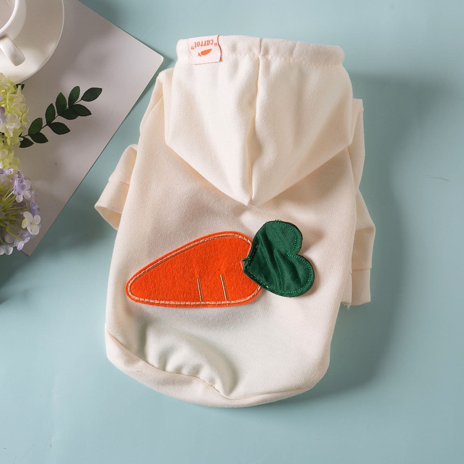 Pet Dog Clothes Hooded Sweatshirt Qichong Small Breed
