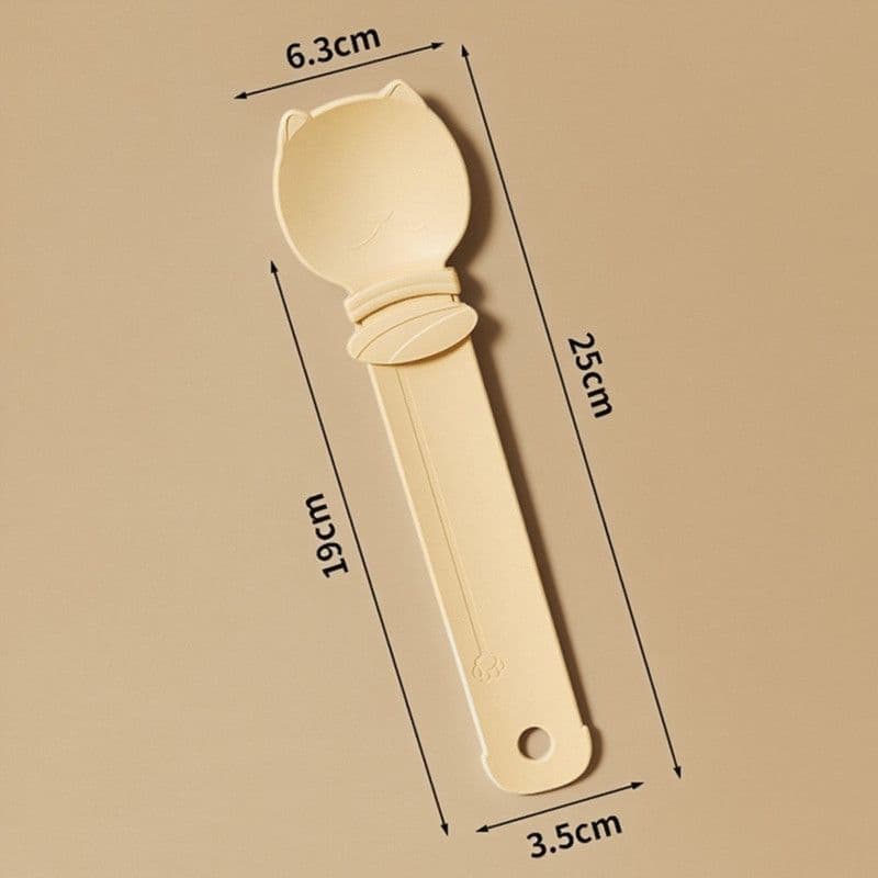 Cat Treat Spoon, Squeezer for Cat Puree Snacks, Cat Strip Feeding Spoon