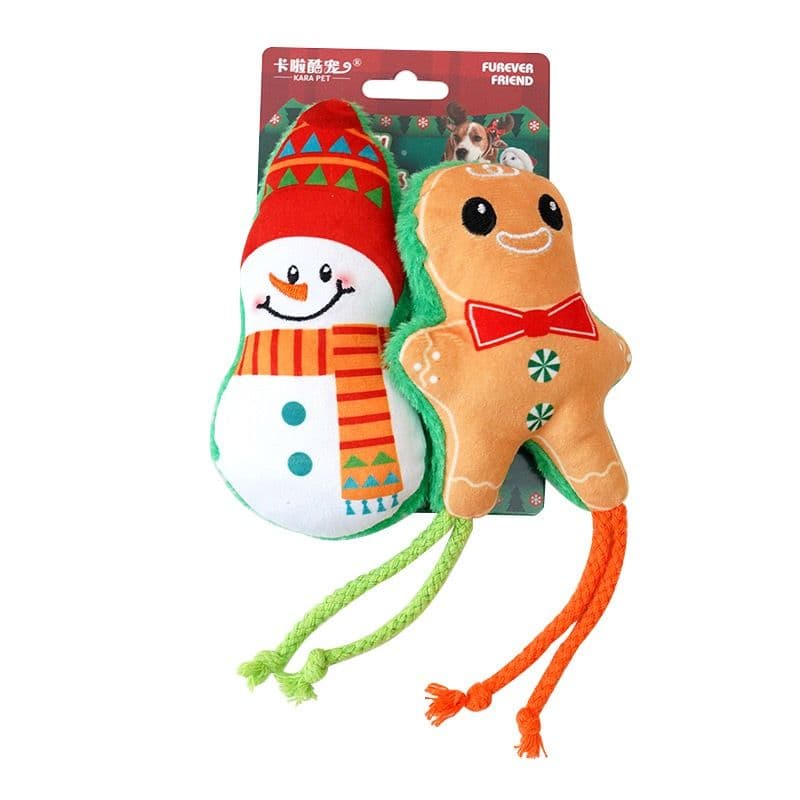Christmas Plush Catnip Toys with Interactive Teaser Wands – Santa, Snowman, Gingerbread, Bell, and Tree Designs for Kittens and Indoor Cats’ Holiday Fun, Exercise, and Dental Care, photo 1 of 10