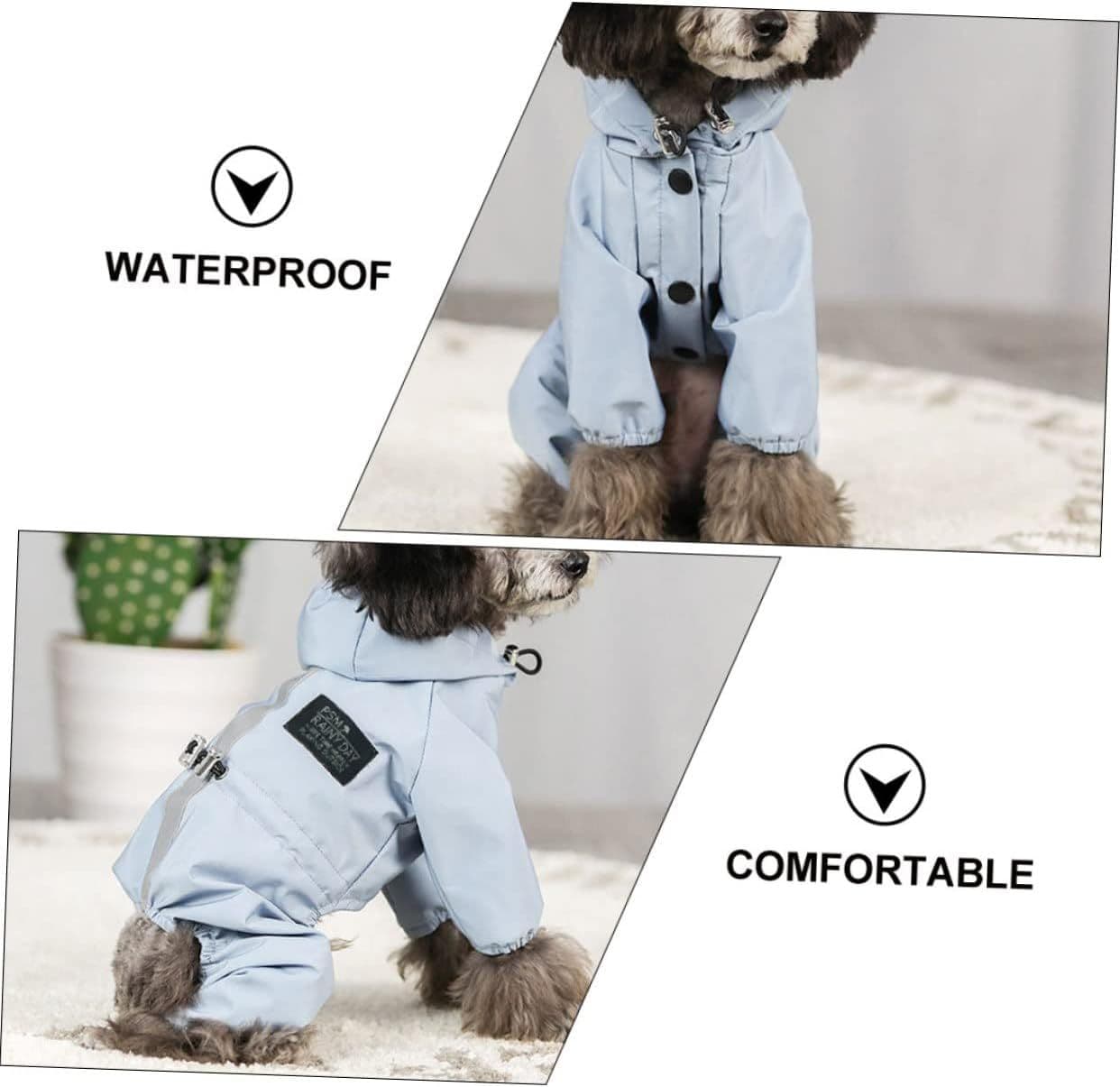 1pc Pet Raincoat Dog Breathable Costume Dog Raincoat Cat Raincoat Dog Rain Hoodie Adjustable Dog Poncho Dog Rain Coat Dog (L), photo 1 of 4