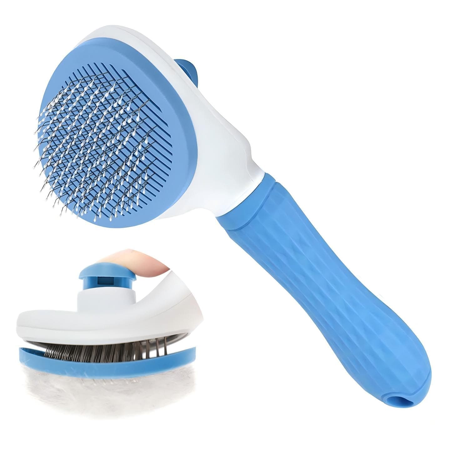 Dog Cat Shedding Brush, Self Cleaning Deshedding Tool for Undercoat, Grooming Rake for Long Short Hair Pets, Skin Friendly Fur Remover, photo 1 of 7