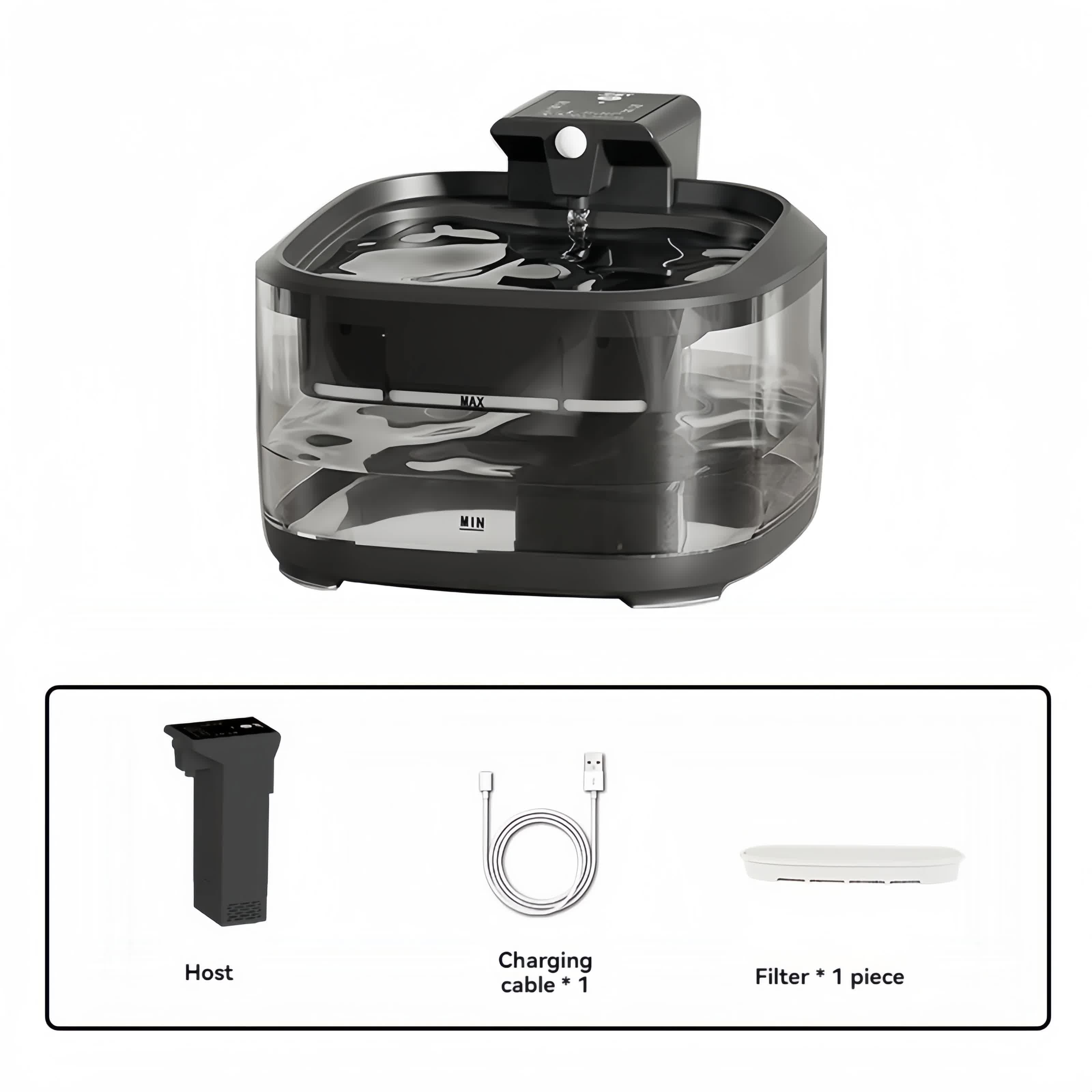 4.5L Rechargeable Pet Water Fountain for Cats & Dogs - Automatic Circulating Water Dispenser with Large Capacity