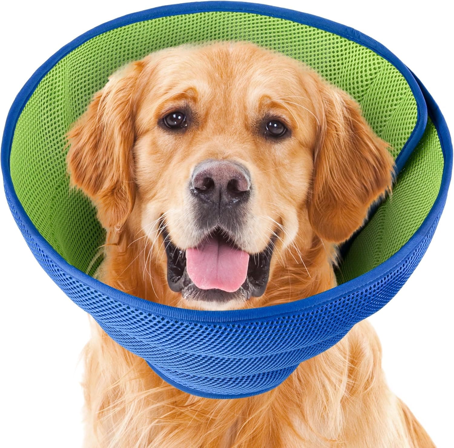 Soft Dog Cone for Dogs After Surgery, Breathable Dog Cones for Large Medium Small Dogs and Cats Anti-Lick Protective Wound,Adjustable Dog Recovery Cone Collar, Elizabethan Collar for Pet (M), photo 1 of 4