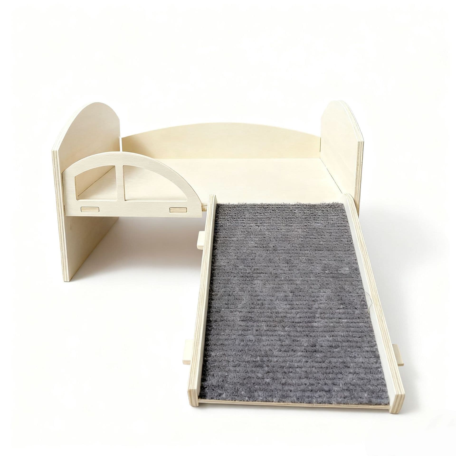 Wooden Guinea Pig Rabbit Bed with Stable Stairs & Mat Castle for Dwarf Rabbit Chinchillas Hamster Ferret for Fun(Right staircase), photo 1 of 5