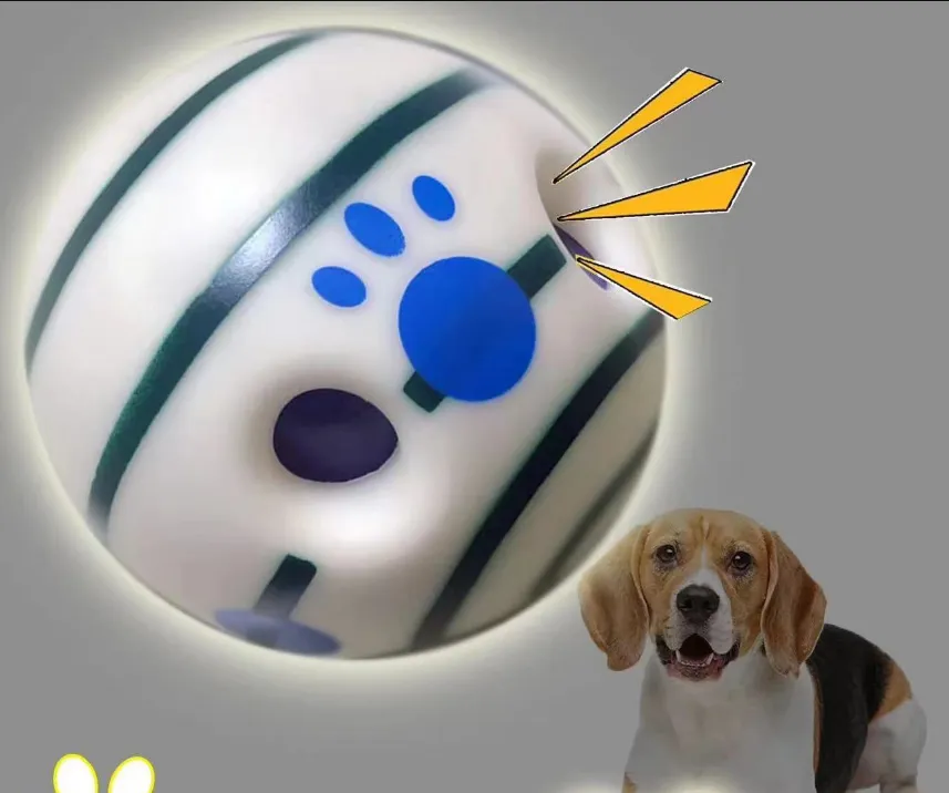 2 Pack Interactive Dog Giggle Ball Toy 8.8cm - Wobble Sound Fetch Toy for Puppies & Small to Medium Dogs - No Batteries Required - Green, photo 1 of 10