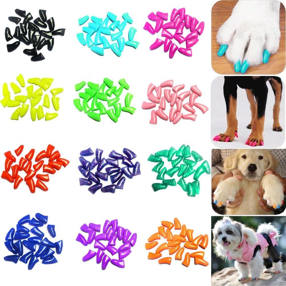 Extra Small 120pcs (12 Colors) Dog Nail Caps | Dog Claw Covers Dog Nail Covers with Adhesives Glue and Applicators - Multi, photo 1 of 10