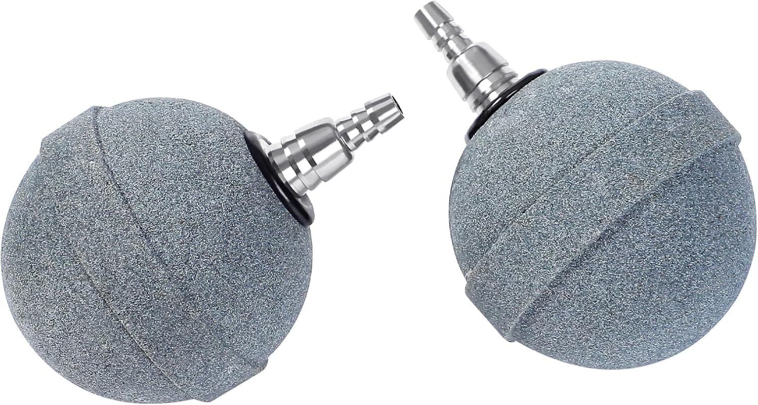 Pond Air Stone 5.1 cm, Long Lasting Aerator Oxygen Differ, Air Pump Accessories for Aquarium, Fish Tank, Hydroponics, Ponds and DWC Reservoirs 2 Pack, photo 1 of 6