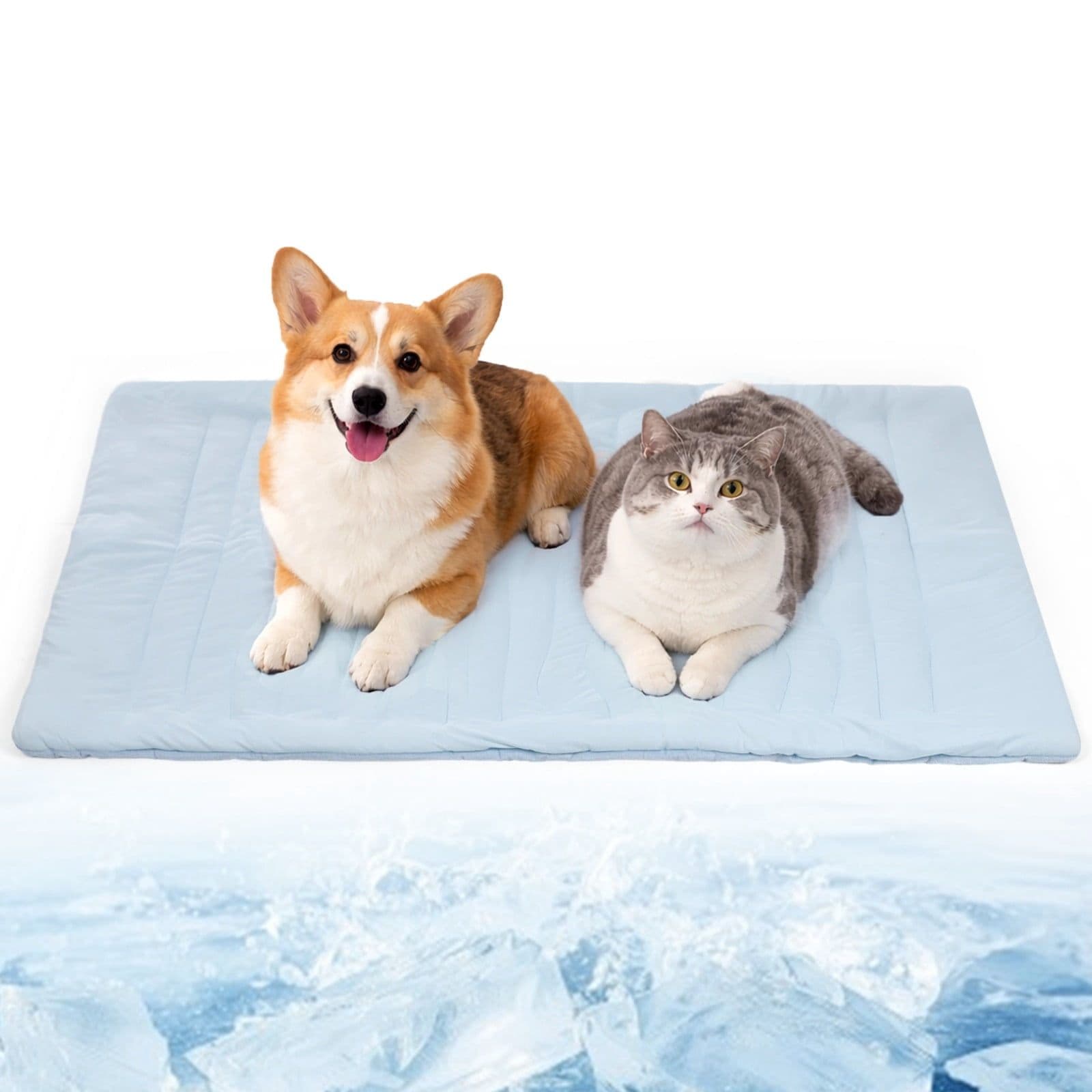 Pet Cooling Mat, Dual-Sided All-Season Comfort Pet Pad Blanket 91 x 58 cm, Lightweight Portable Travel Bed for Dogs and Cats, Supports up to 20 kg, photo 1 of 5