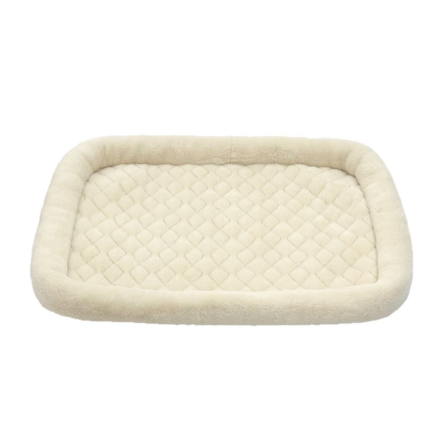 Pet Bed with Cushioning for Comfort in Crate Pet Products Machine Washable Pet Bed, winter warm cat bed(Rice white small size 35 * 40CM), photo 1 of 5