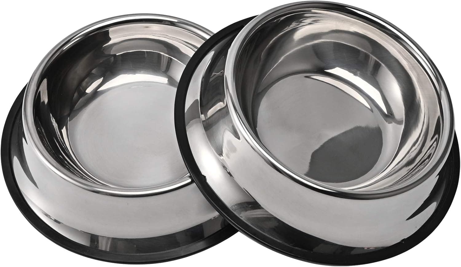 2Packs Stainless Steel Dog Bowl with Anti-Skid Rubber Base for Small/Medium/Large Pet, Perfect Dish, Pets Feeder Bowl and Water Bowl Perfect Choice for Dog Puppy Cat and Kitten (16oz), photo 1 of 7