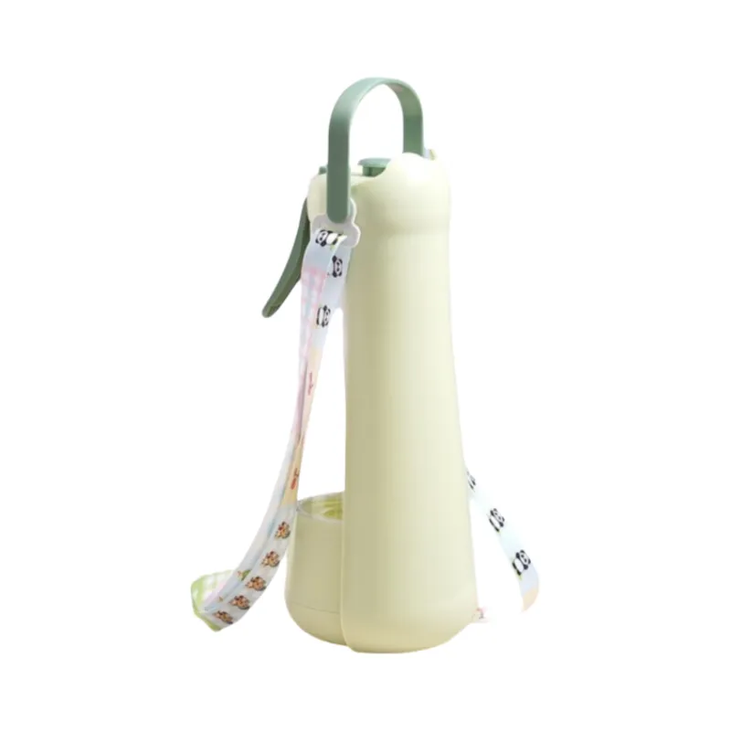 Portable Dog Water Bottle with Foldable Drinking Trough - 3-in-1 Pet Travel Water Dispenser with Fine Mist Spray, Food Storage and Carry Strap for Walking and Outdoor Trips