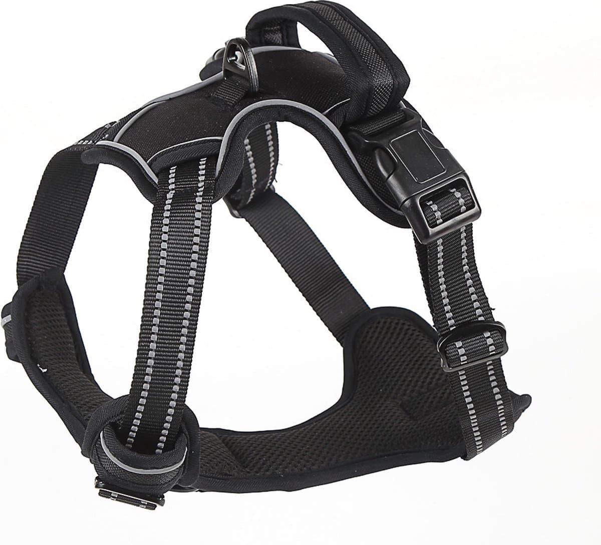 Nixnix - Dog Harness - Anti-Trek Harness - Dog Harness - Y-Shaped Dog Harness - Reflective - Black