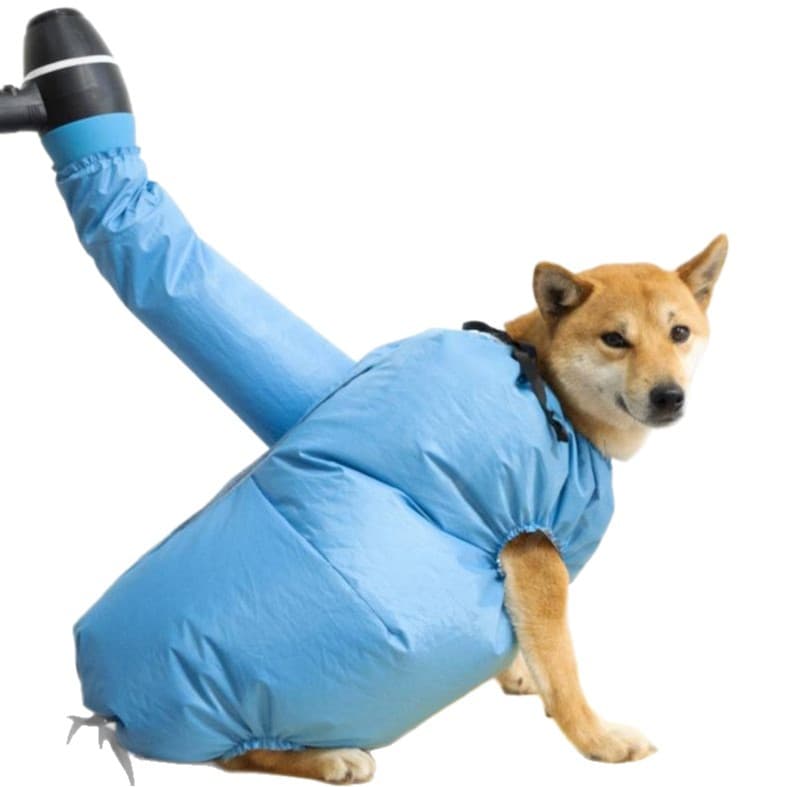 Dog Hair Dryer - Dog Drying Bag - Dog Water Blower - Dog Bathrobe - Dog Hair Dryer - Coat Care - Dog Towel - Animal Supplies - Grooming Salon - Bellows - Dog Hair Dryer - Quick-Drying Size M - Blue - 1 Piece, photo 1 of 8