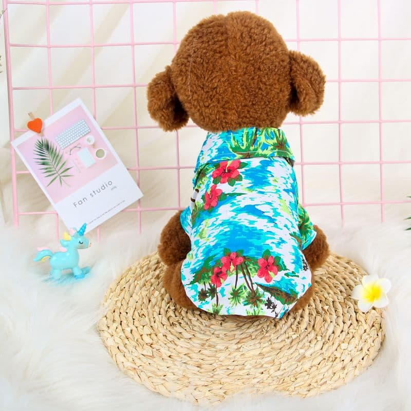 Pet Shirt Hawaii Print Odd Pet Dog Cat