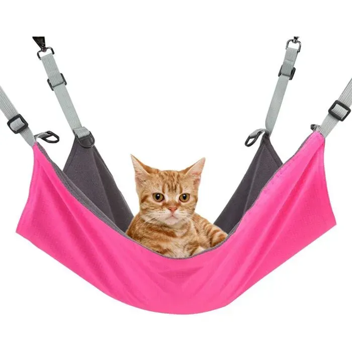 Reversible Hanging Hammock with Adjustable Straps for Cages, Pink, 56 x 42 cm, photo 1 of 4