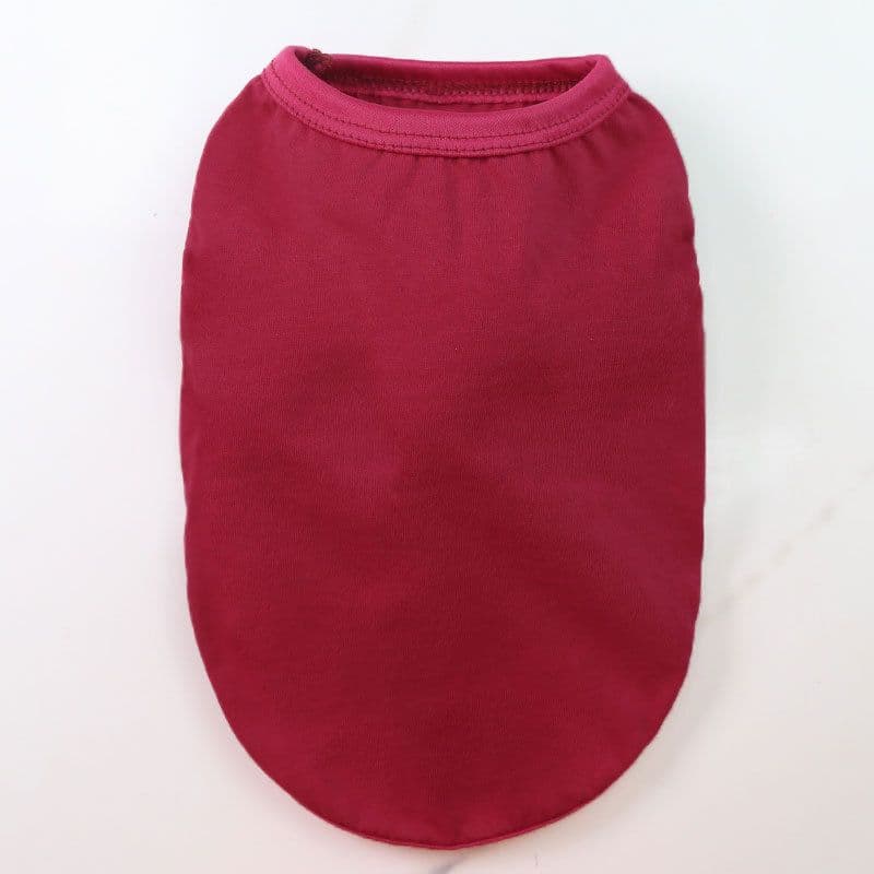 Cotton Pet Vest Dog Cat Clothing Small Large - Pure cotton vest juice red, photo 1 of 10