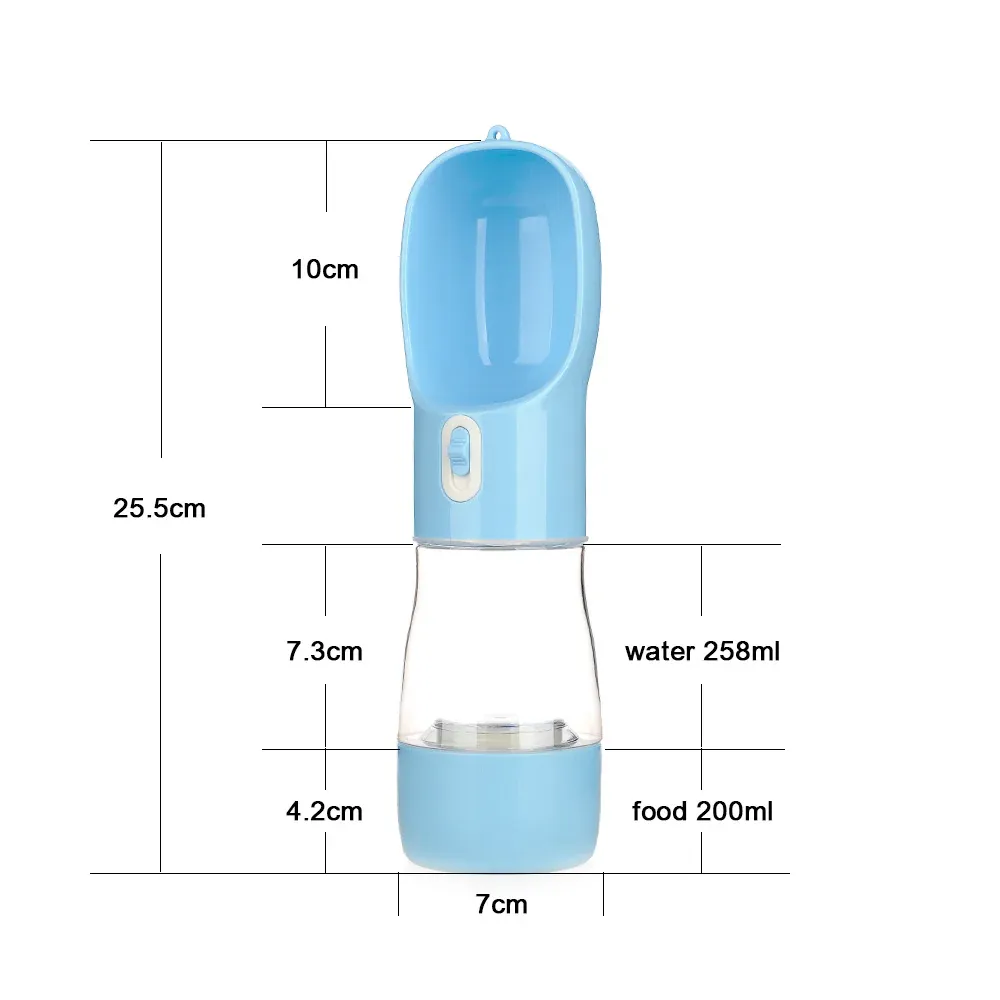 Pet Water Bottle with Integrated Feeder, photo 1 of 10