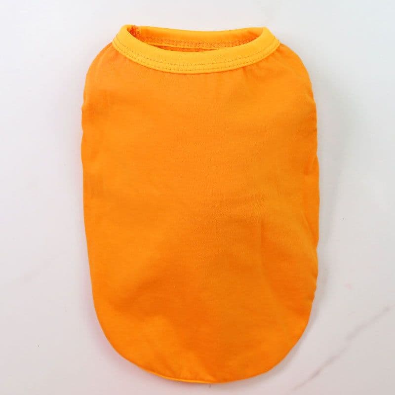 Cotton Pet Vest Dog Cat Clothing Small Large - Pure cotton vest orange, photo 1 of 10