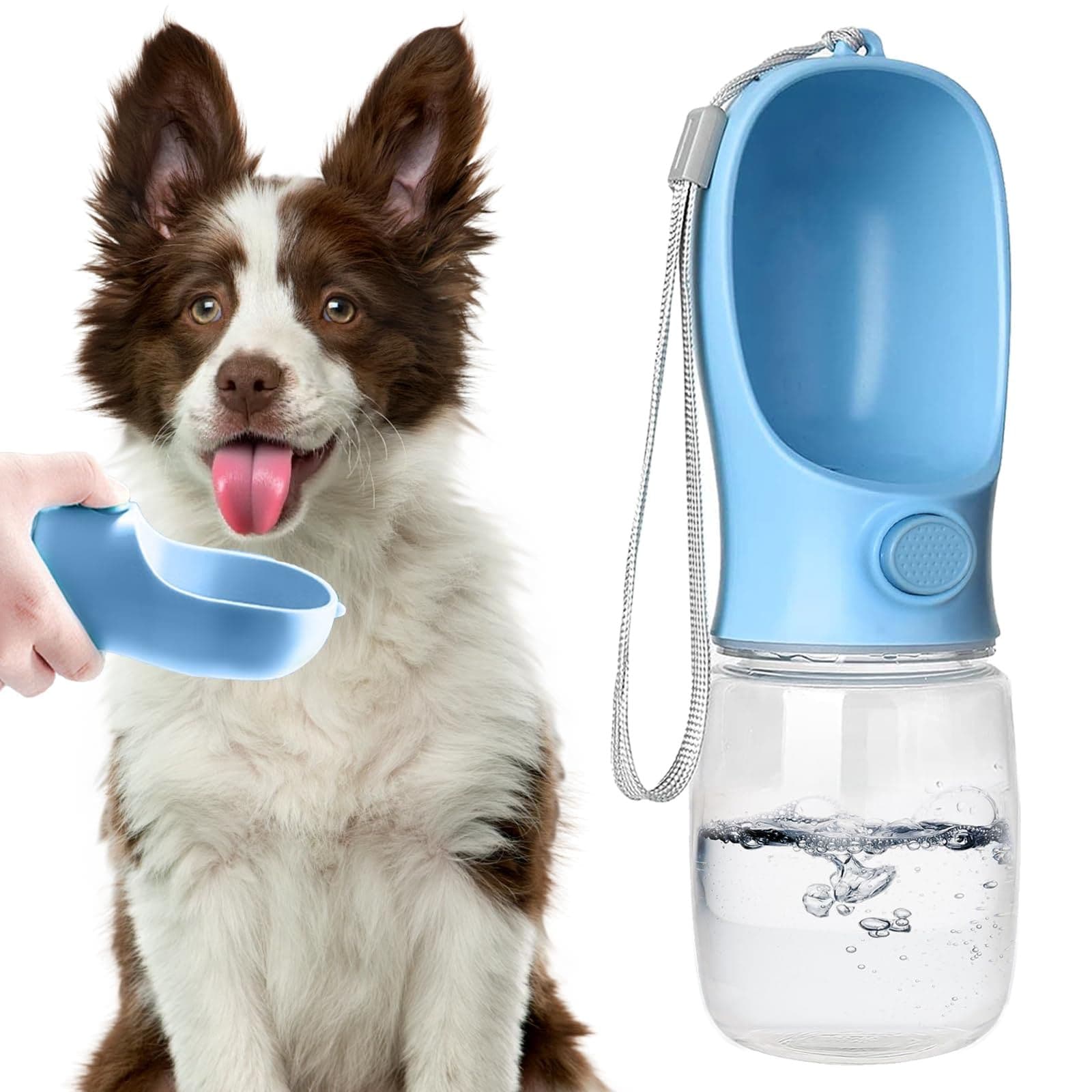 Portable Pet Water Bottle for Outdoor Walks, Travel, and Hiking – Leak-Proof Dog Water Dispenser with Bowl, Easy One-Hand Operation for Dogs, Cats, and Small Pets ( ),), photo 1 of 10
