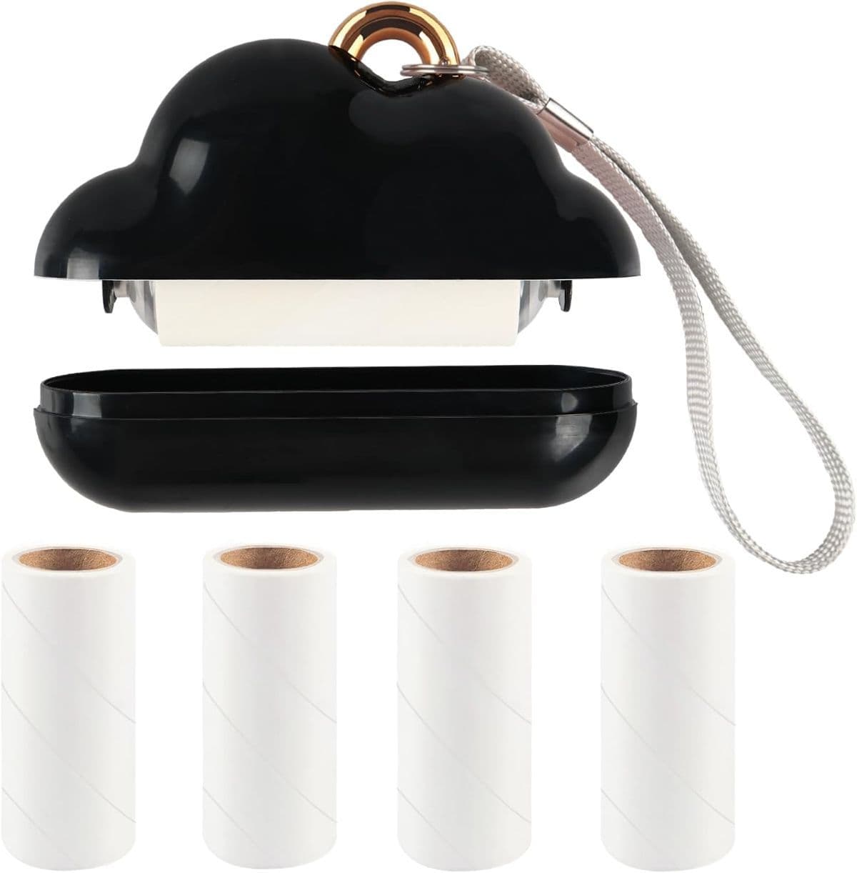Mini Lint Roller Travel Size, Reusable Lint Roller for Travel, Pet Hair Remover Portable Lint Roller for Clothes with 150 Sheets Refillable - Size 10cm