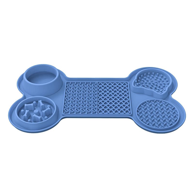 Silicone Pet Licking Mat Slow Feeder Pad with Strong Suction and Foldable Design, Heat Resistant -40°C to 240°C, for Dogs and Cats