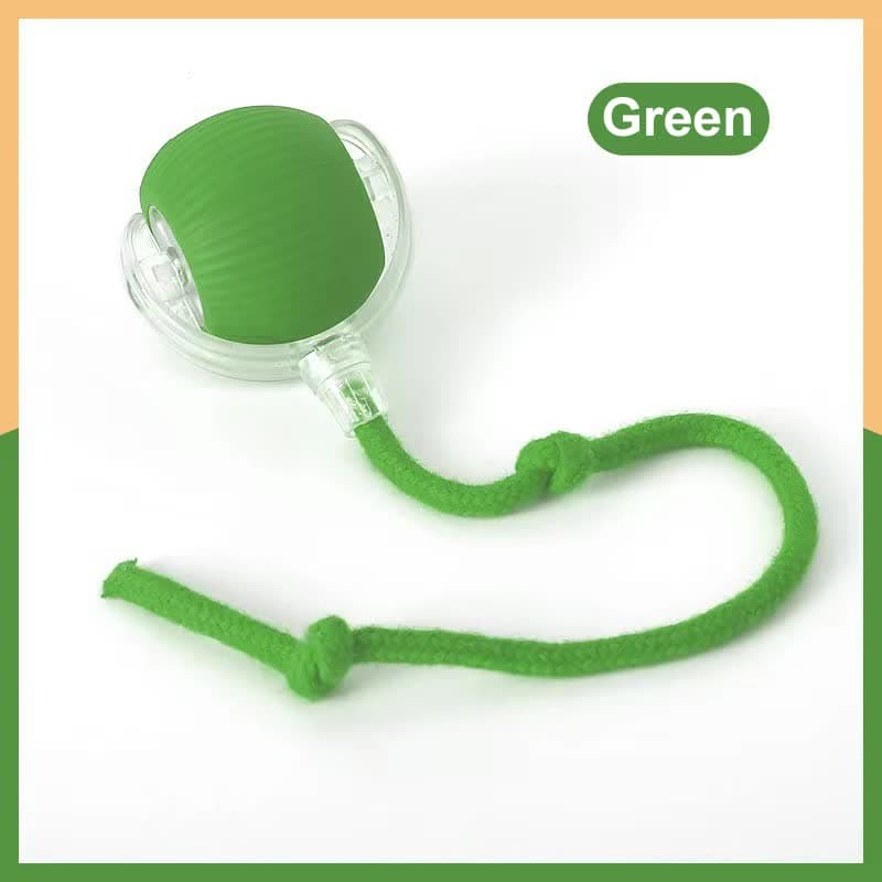 2-PCS Automatic Interactive Cat Ball Toy with Rope - Durable & Bite-Resistant Pet Jump Ball for Self-Entertainment & Play