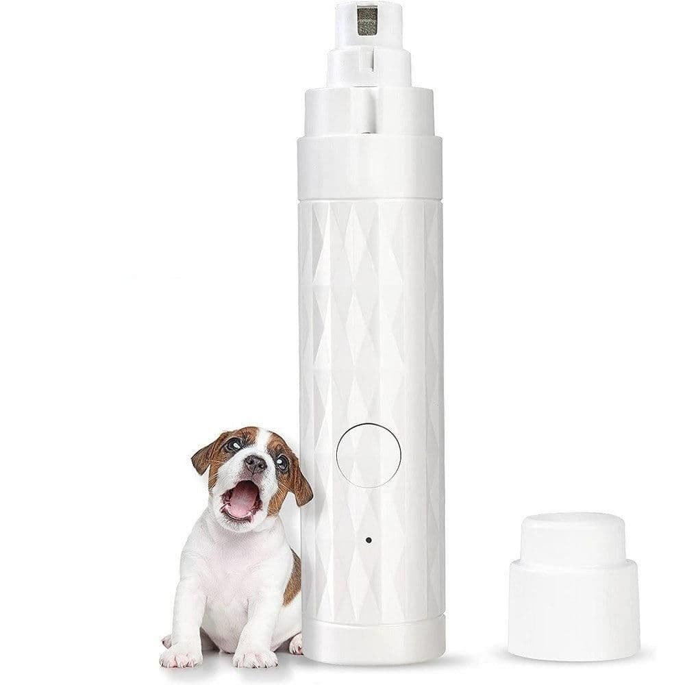 Pet Electric Nail Grinder Clippers Dog Cat LED Light Grooming Trimmer White, photo 1 of 6