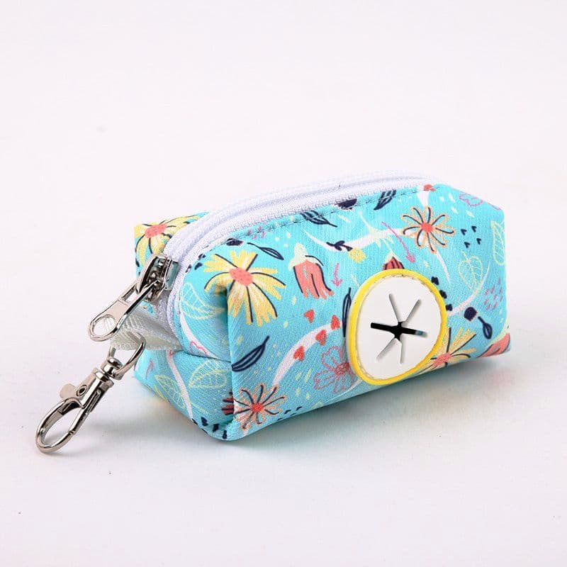 New Arrival Floral Print Dog Waste Bag Dispenser Carrier – Premium Durable Poop Bag Holder with Metal Clip, Cross-Shaped Pull Hole, Ideal for Leash Attachment, Outdoor Walks, and Key Storage, photo 1 of 10