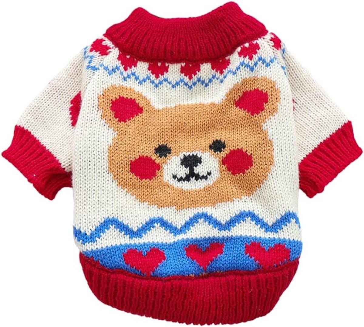 Dog Coat - Dog Sweater - Warm Winter Dog Clothes - Knit Sweater - Dog Pullover - Lightweight and Warm Cat Sweater - Perfect for Chihuahuas - Birthday Clothes - Christmas Decorations - Christmas, photo 1 of 10