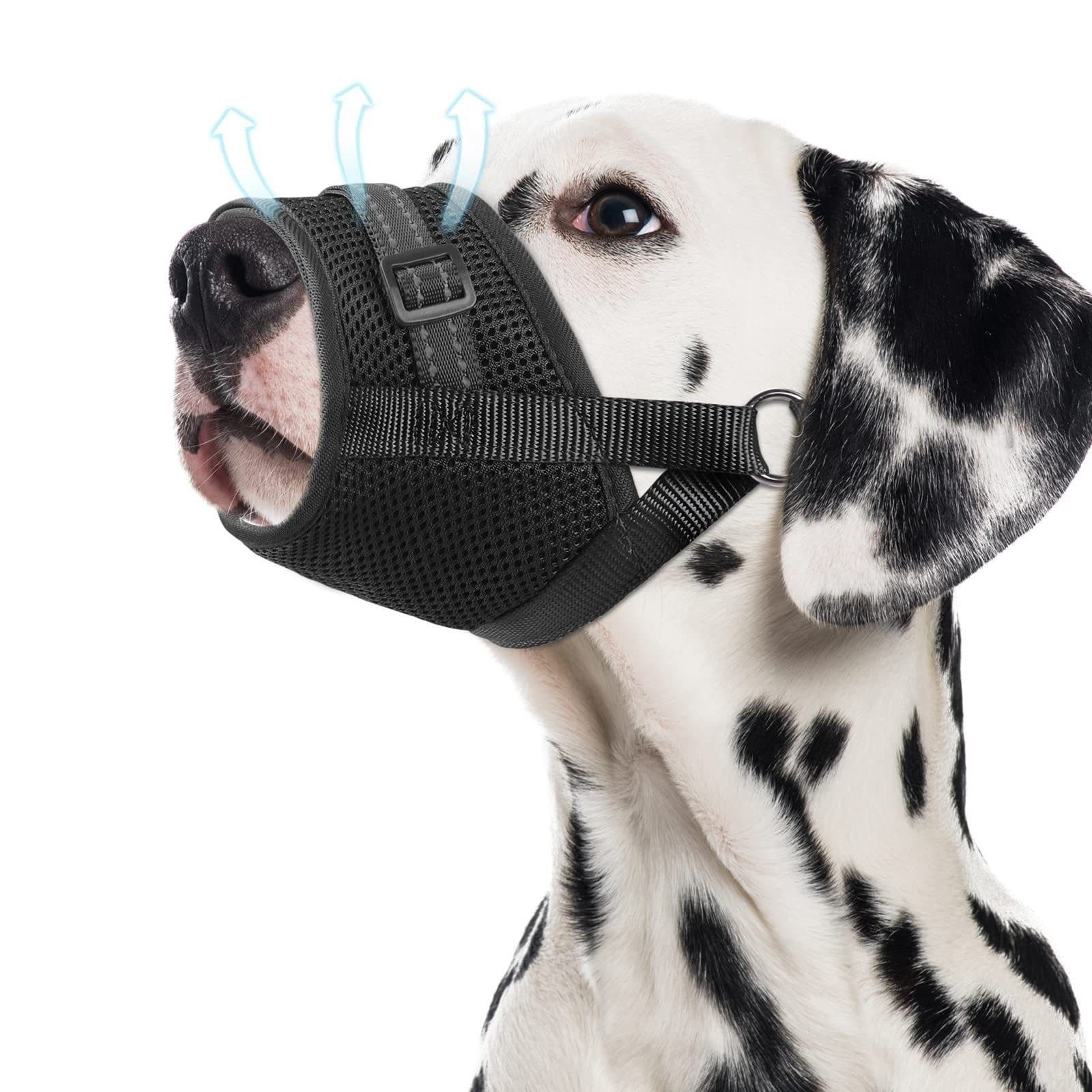 Soft Breathable Mesh Dog Muzzle for Small Medium Large Dogs, Adjustable Anti-Biting Barking Chewing Muzzle for Walking, Training, and Grooming,), photo 1 of 10