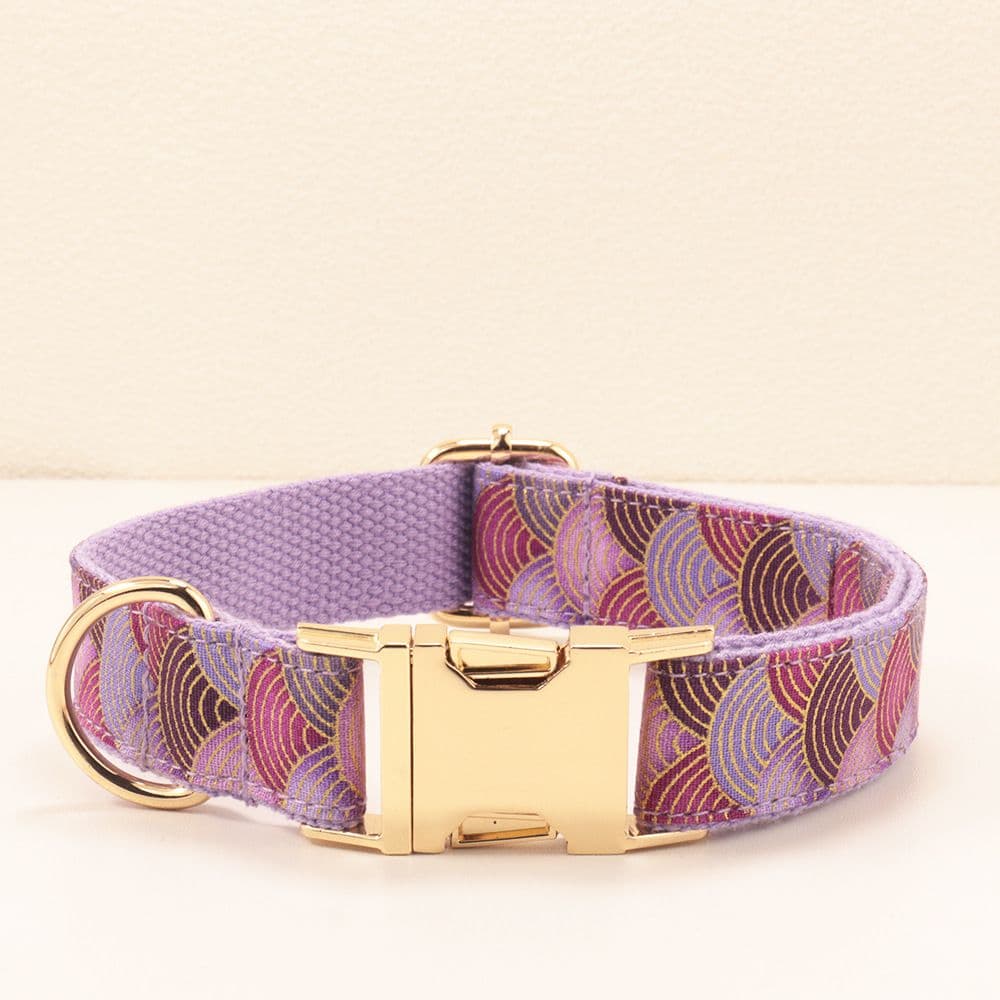 MEO GATTINO Japanese Style Purple Cloud Dog Collar 2.5