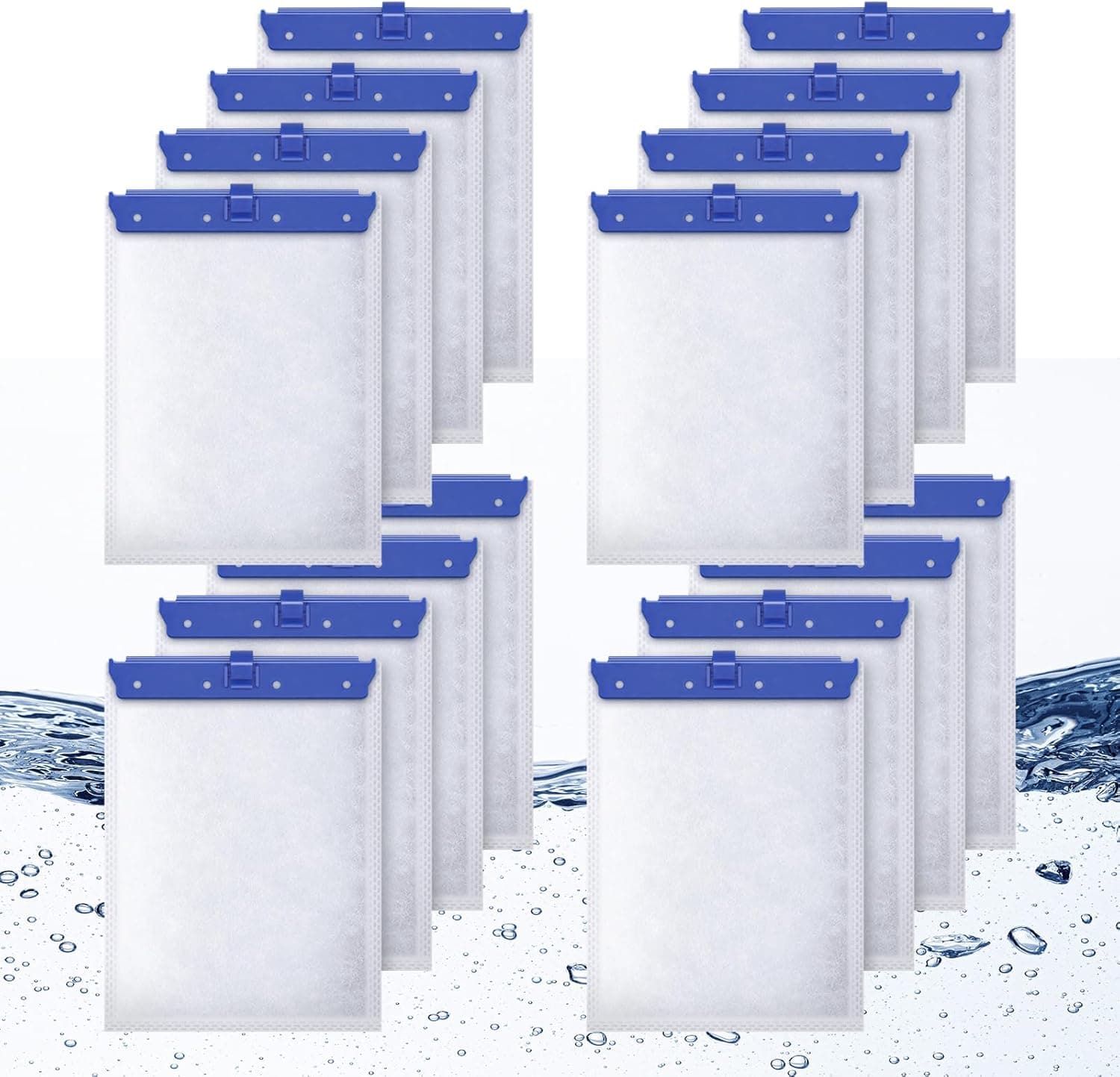 16 Count Large Filter Cartridges Compatible with Whisper Bio Bag Filters, Large Aquarium Filter Cartridge for Whisper 20i 40i, IQ20/30/45/60, PF20/30/40/60 and Repto Filter, photo 1 of 7