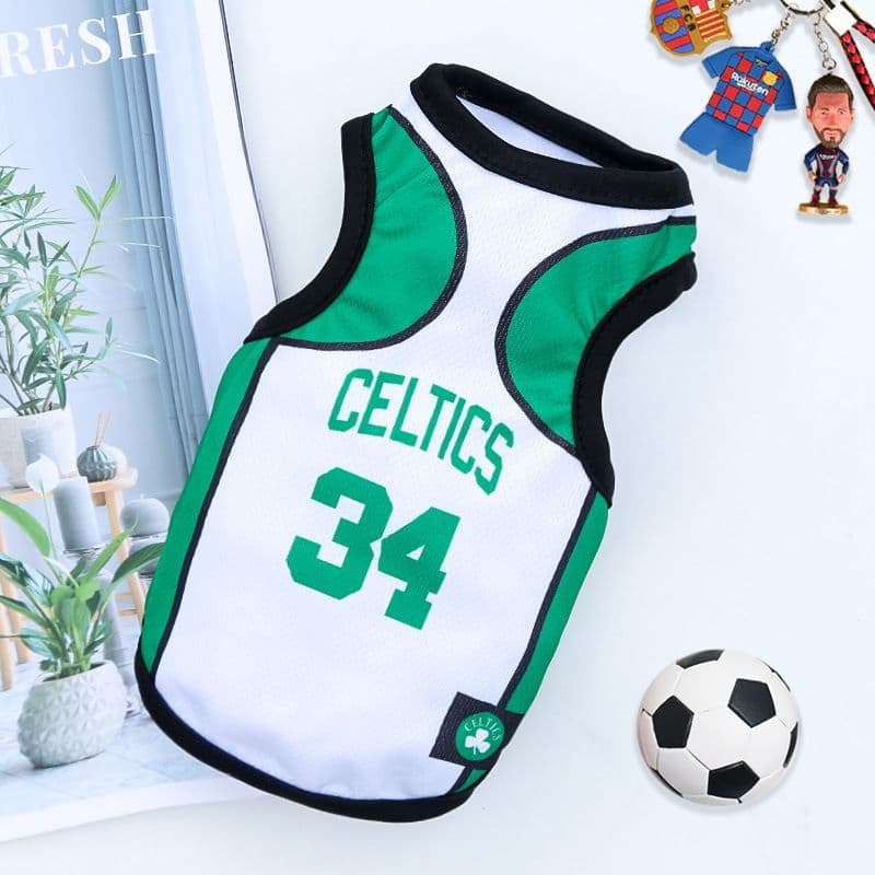 Pet Soccer Jersey Vest Dog Cat Sport Wear - . White Green Size 34 Celtic, photo 1 of 10