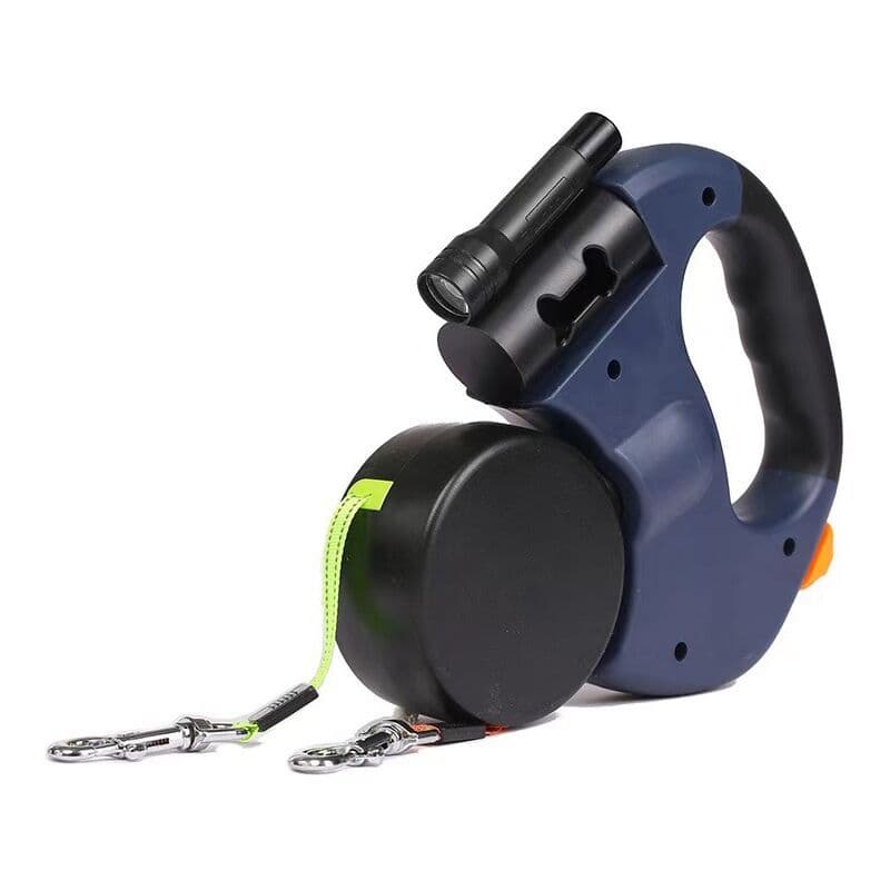 Retractable Double Dog Leash with 2 Cords 360 Degree Tangle Free Black, 3 m, photo 1 of 4