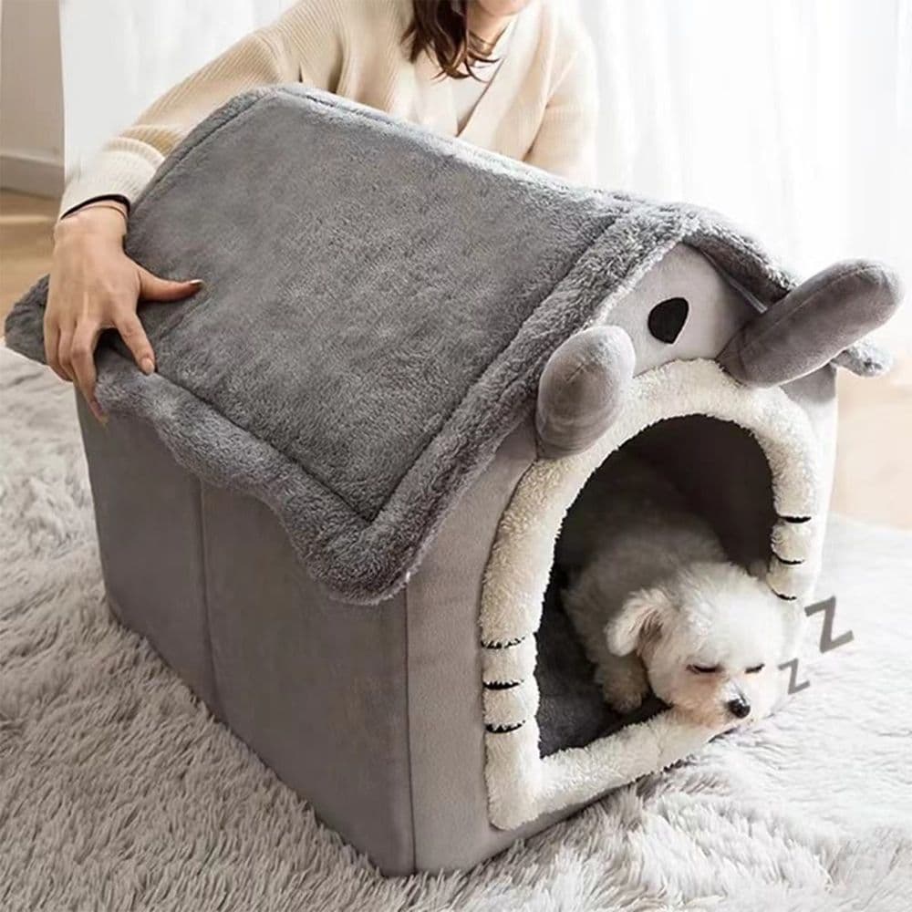 Foldable Dog House, Kennel Bed Mat For Small Medium Dogs Cats Winter Warm Chihuahua Cats Den Pet Products Basket Puppy Cave Sofa, photo 1 of 5