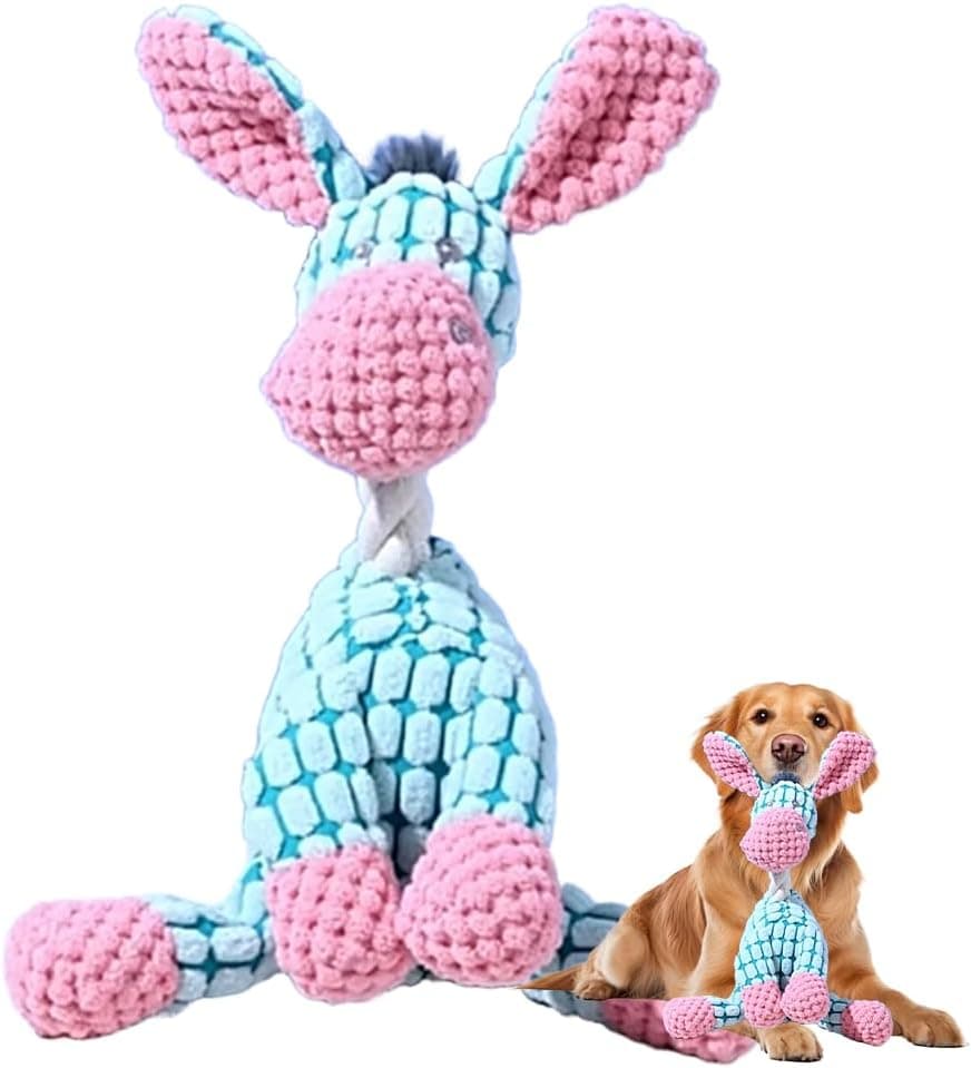 Linen Dog Toys, Durable Toy with Squeaker for Small Medium Large Dogs, Chew Resistant Animal Shaped Plush Toys Warm-Hearted Companion Anxiety Relief (Monkey) Monkey, photo 1 of 8
