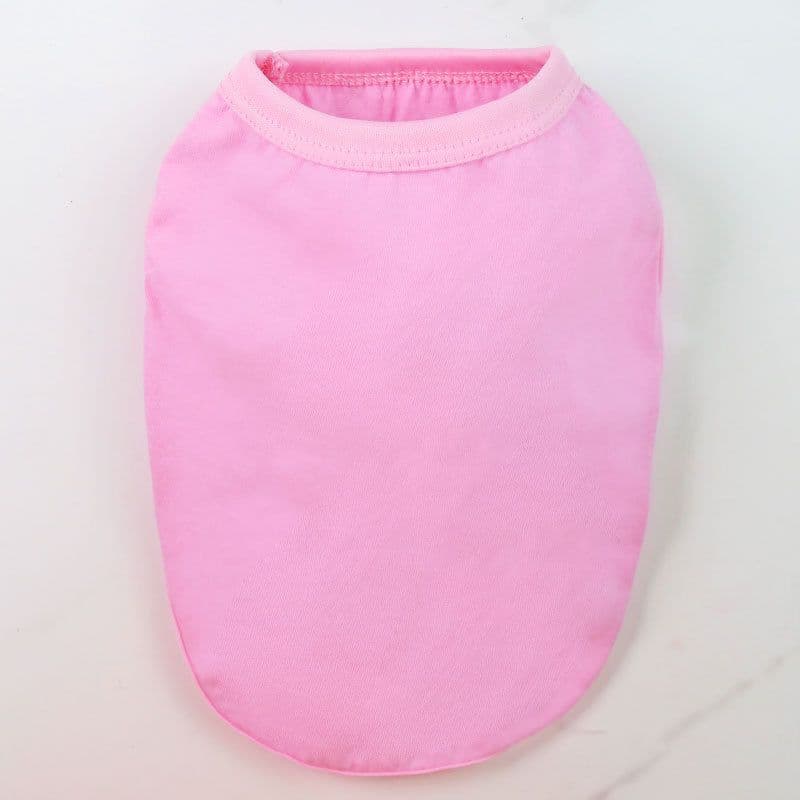 Cotton Pet Vest Dog Cat Clothing Small Large - Pure cotton vest dark pink, photo 1 of 10
