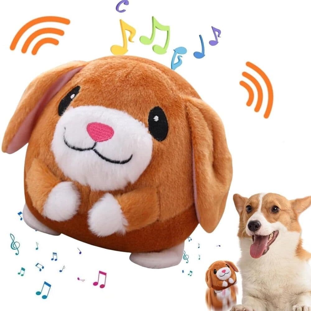 Active Moving Pet Plush Toy,Interactive Dog Toys Pet Bouncing Balls,USB Rechargeable Interactive Washable Cartoon Pig Plush Sound Electronic Dog Toy,Small Cute Squeaky Pig Dog Toy, photo 1 of 5