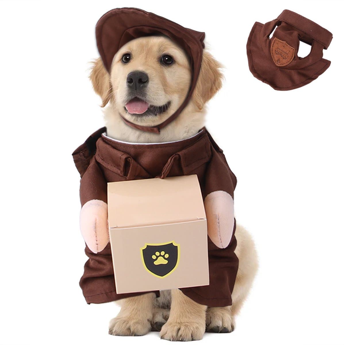 Dog Costume - Funny Dog Suit - Animal Clothing - Dog Fancy Dress Costumes - Dog Clothing for Dress-Up Party - Roleplay Cosplay Holiday Decorations - Funny Clothing for Pets - Size M - Courier Clothing, photo 1 of 4