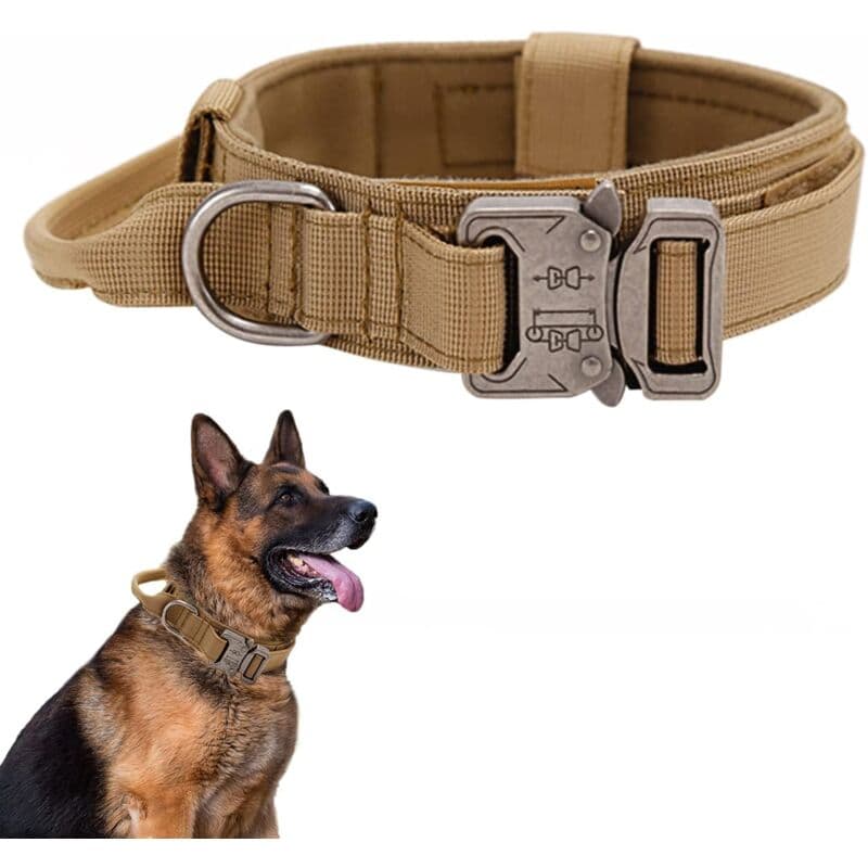 Tactical Dog Collar - Military Dog Collar With Control Handle, Adjustable Nylon Padded Dog Collar For Medium Large Dogs, photo 1 of 4