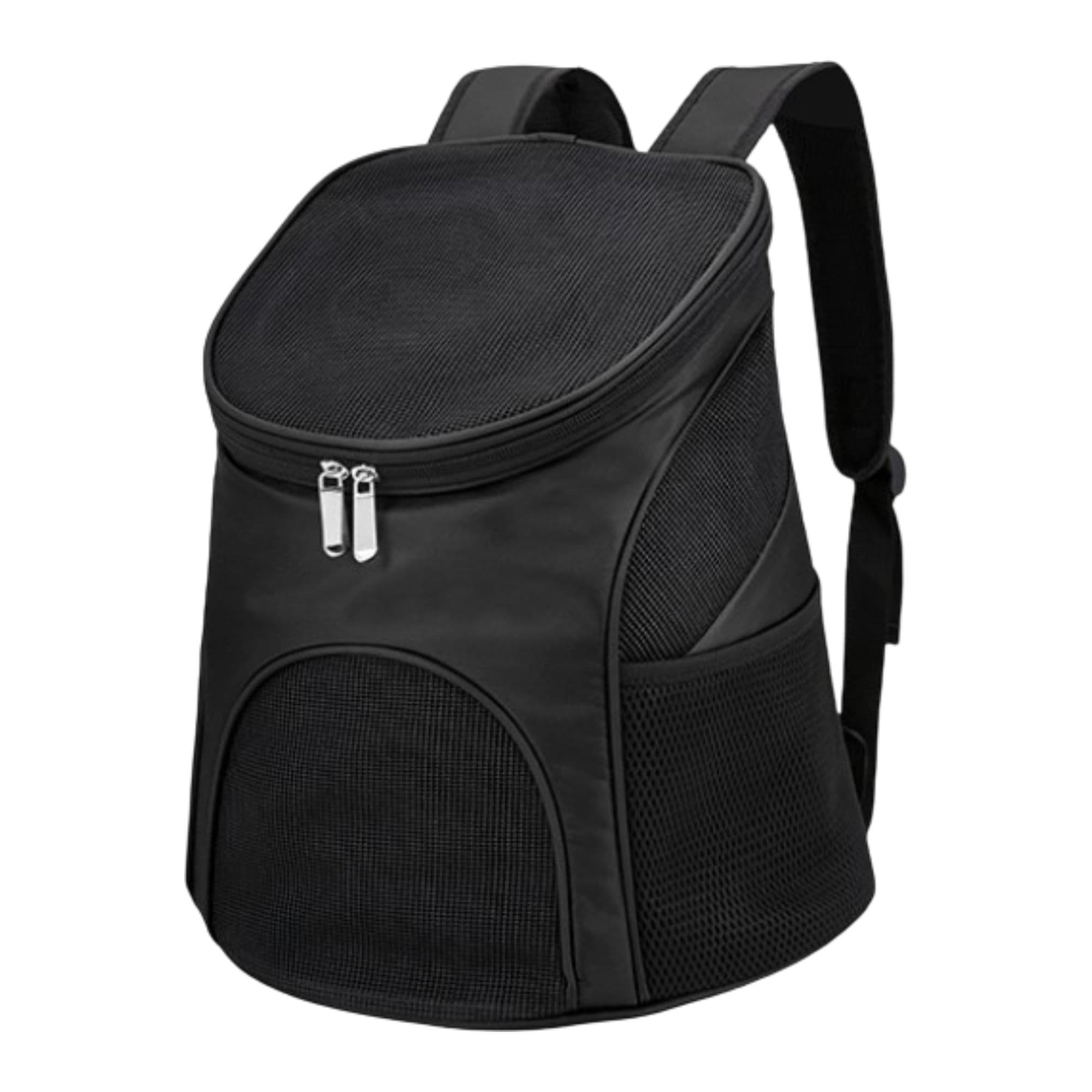 Foldable Pet Carrier Backpack for Dogs and Cats - Ventilated Nylon Travel Backpack with 3 Sides Mesh Windows, Ergonomic Padded Straps and Side Pockets for Outdoor Hiking Travel