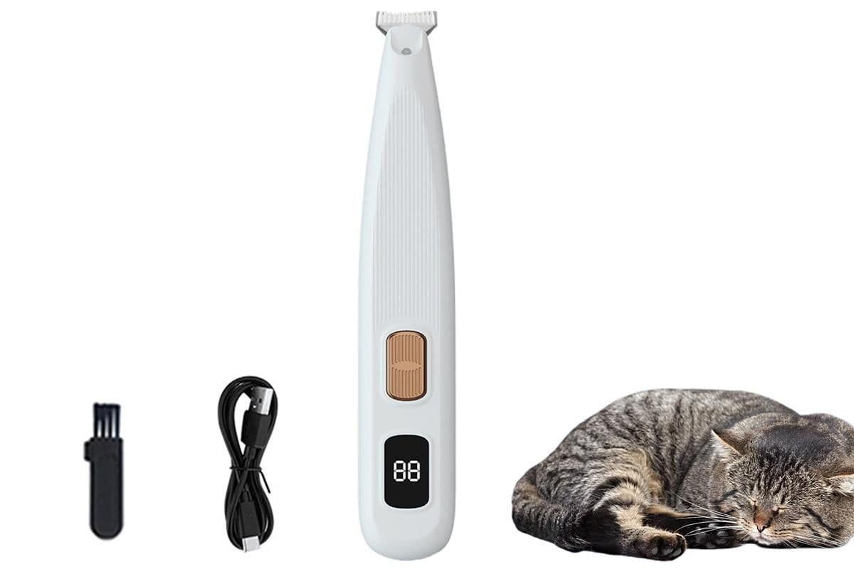 Electric Dog Paw Trimmer Digital Display Dual Speed Pet Groomer