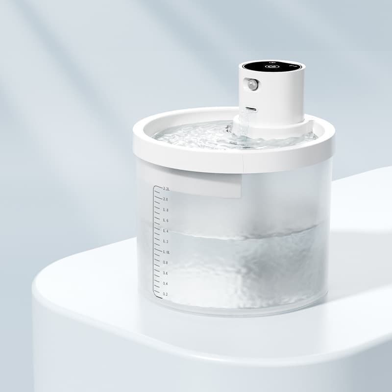 Wireless Automatic Pet Water Fountain - 2.2L Motion Sensor Dispenser