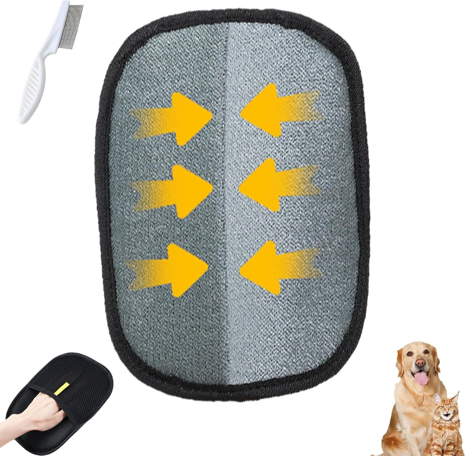 Yomi Pet Hair Remover Glove, Reusable Electrostatic Pet Hair Removal Gloves, For Couch, Furniture, Carpet, Car Seat, Upgraded Animal Fur Removal Tool (1PC), photo 1 of 7
