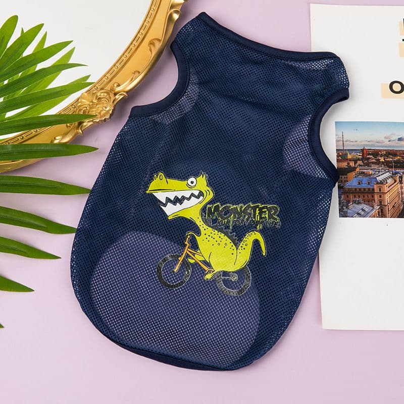 Pet Mesh Vest Dog Cat Clothing Lelemiao Polyester