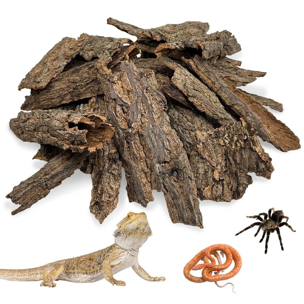 Reptile Cork Bark 0.3 kg/300g Reptile Bark Bedding Natural Flat Cork Wood Pieces Terrarium Substrate Tank Supplies for Bearded Dragon Snake Spiders Hermit Crabs Geckos Tortoise, photo 1 of 5