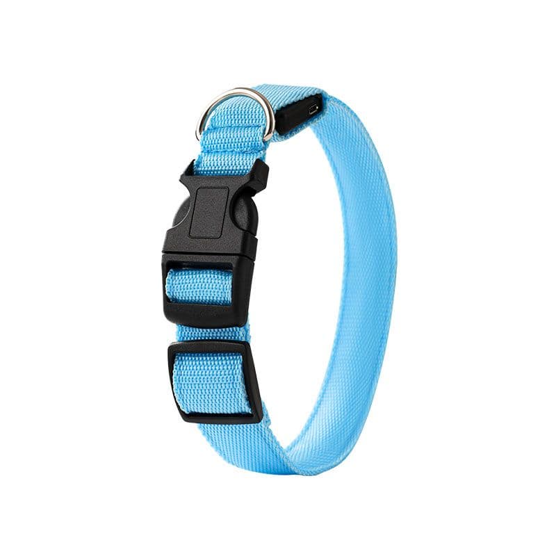LED Light-Up Pet Collar, Large, Adjustable, USB Rechargeable, for Cats and Dogs, Nighttime Anti-Lost